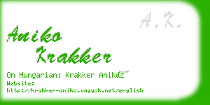 aniko krakker business card